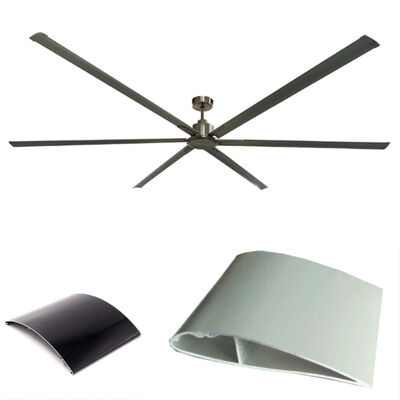 6063 Aluminum Alloy Industrial Fan Blade with Sandblasting Anodized Surface and Customized Dimension
