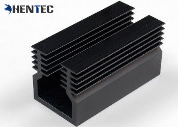 Auto Parts LED Aluminum Heatsink Extrusion Profiles In Black Color 6005 Alloy